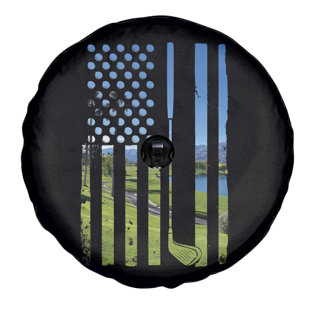 American Flag Golf Spare Tire Cover Golfer Funny Golf Club Golfing