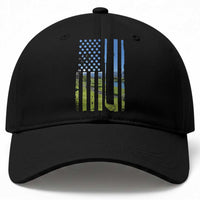 American Flag Golf Baseball Cap Golfer Funny Golf Club Golfing