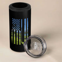 American Flag Golf 4 in 1 Can Cooler Tumbler Golfer Funny Golf Club Golfing