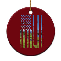 American Flag Golf Ceramic Ornament Golfer Funny Golf Club Golfing