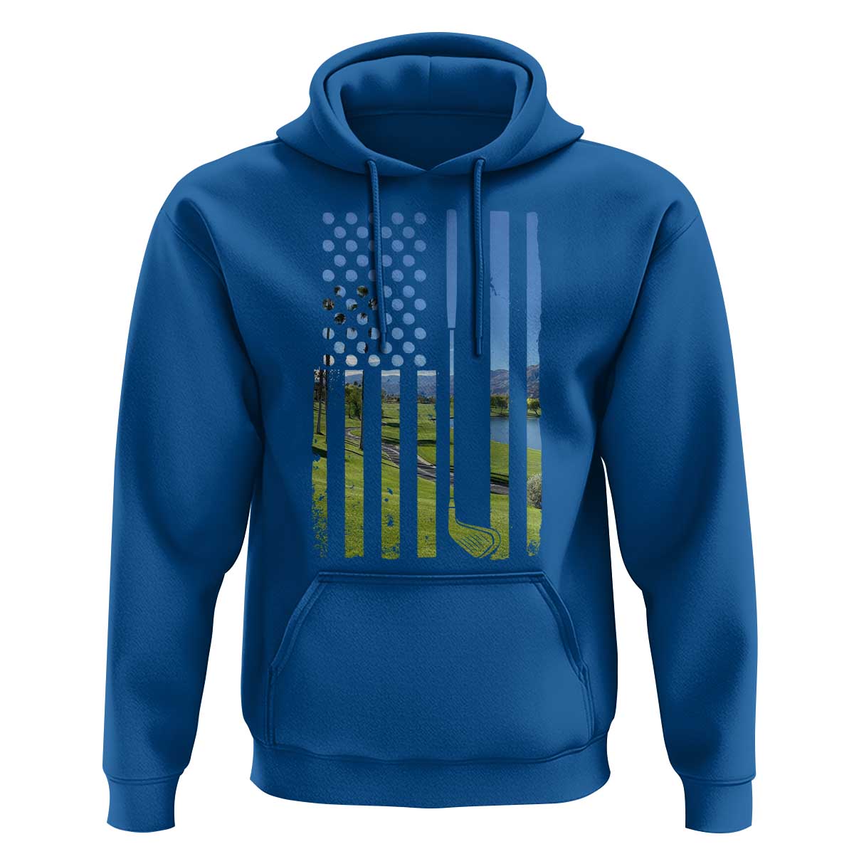 American Flag Golf Hoodie Golfer Funny Golf Club Golfing