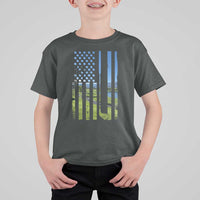 American Flag Golf T Shirt For Kid Golfer Funny Golf Club Golfing