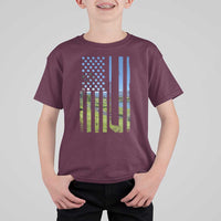 American Flag Golf T Shirt For Kid Golfer Funny Golf Club Golfing