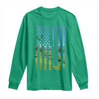 American Flag Golf Long Sleeve Shirt Golfer Funny Golf Club Golfing