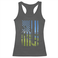 American Flag Golf Racerback Tank Top Golfer Funny Golf Club Golfing