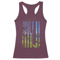 American Flag Golf Racerback Tank Top Golfer Funny Golf Club Golfing