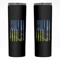 American Flag Golf Skinny Tumbler Golfer Funny Golf Club Golfing