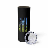 American Flag Golf Skinny Tumbler Golfer Funny Golf Club Golfing