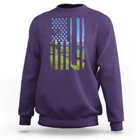 American Flag Golf Sweatshirt Golfer Funny Golf Club Golfing