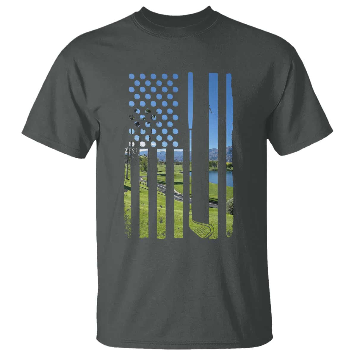American Flag Golf T Shirt Golfer Funny Golf Club Golfing