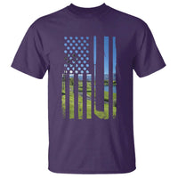 American Flag Golf T Shirt Golfer Funny Golf Club Golfing