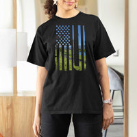 American Flag Golf T Shirt For Women Golfer Funny Golf Club Golfing