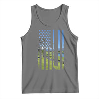American Flag Golf Tank Top Golfer Funny Golf Club Golfing