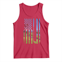 American Flag Golf Tank Top Golfer Funny Golf Club Golfing