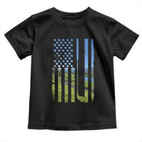 American Flag Golf Toddler T Shirt Golfer Funny Golf Club Golfing