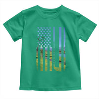 American Flag Golf Toddler T Shirt Golfer Funny Golf Club Golfing