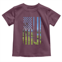 American Flag Golf Toddler T Shirt Golfer Funny Golf Club Golfing