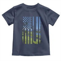 American Flag Golf Toddler T Shirt Golfer Funny Golf Club Golfing