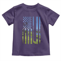 American Flag Golf Toddler T Shirt Golfer Funny Golf Club Golfing