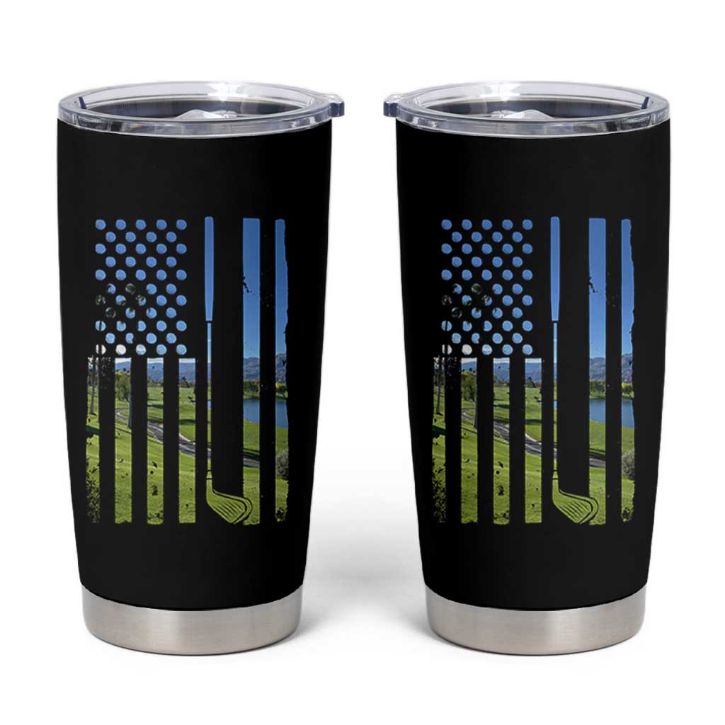 American Flag Golf Tumbler Cup Golfer Funny Golf Club Golfing