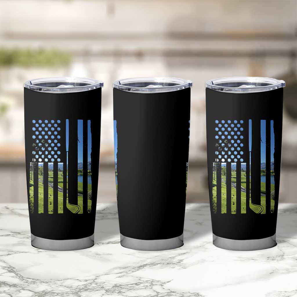 American Flag Golf Tumbler Cup Golfer Funny Golf Club Golfing