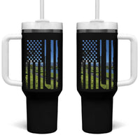 American Flag Golf Tumbler With Handle Golfer Funny Golf Club Golfing