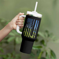 American Flag Golf Tumbler With Handle Golfer Funny Golf Club Golfing