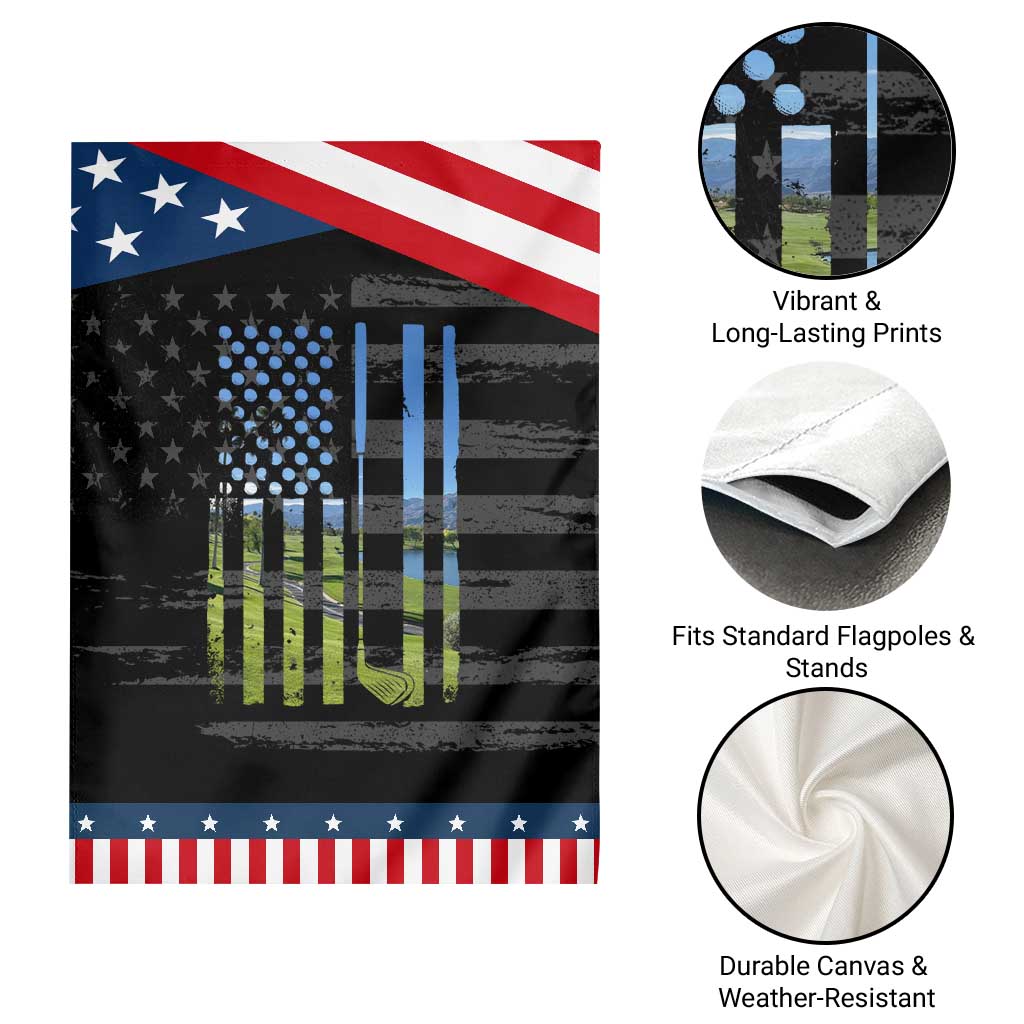 American Flag Golf Garden Flag Golfer Funny Golf Club Golfing