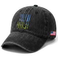 American Flag Golf Washed Cotton Baseball Cap Golfer Funny Golf Club Golfing