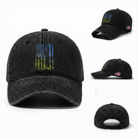 American Flag Golf Washed Cotton Baseball Cap Golfer Funny Golf Club Golfing