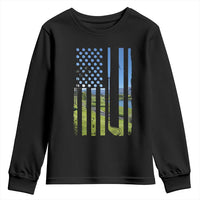 American Flag Golf Youth Sweatshirt Golfer Funny Golf Club Golfing
