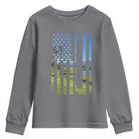 American Flag Golf Youth Sweatshirt Golfer Funny Golf Club Golfing