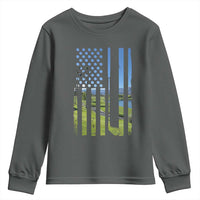 American Flag Golf Youth Sweatshirt Golfer Funny Golf Club Golfing