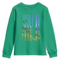 American Flag Golf Youth Sweatshirt Golfer Funny Golf Club Golfing