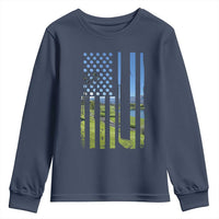 American Flag Golf Youth Sweatshirt Golfer Funny Golf Club Golfing