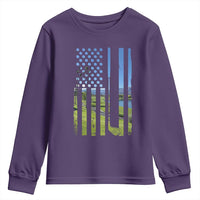 American Flag Golf Youth Sweatshirt Golfer Funny Golf Club Golfing