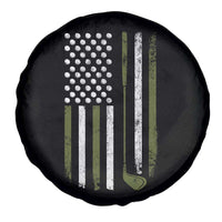 Retro American Flag Golf Spare Tire Cover Golfer Funny Golf Club Golfing