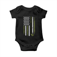 Retro American Flag Golf Baby Onesie Golfer Funny Golf Club Golfing