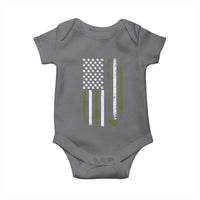 Retro American Flag Golf Baby Onesie Golfer Funny Golf Club Golfing