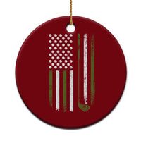 Retro American Flag Golf Ceramic Ornament Golfer Funny Golf Club Golfing