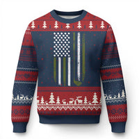 Retro American Flag Golf Ugly Christmas Sweater Golfer Funny Golf Club Golfing