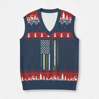 Retro American Flag Golf V-Neck Knit Sweater Vest Golfer Funny Golf Club Golfing