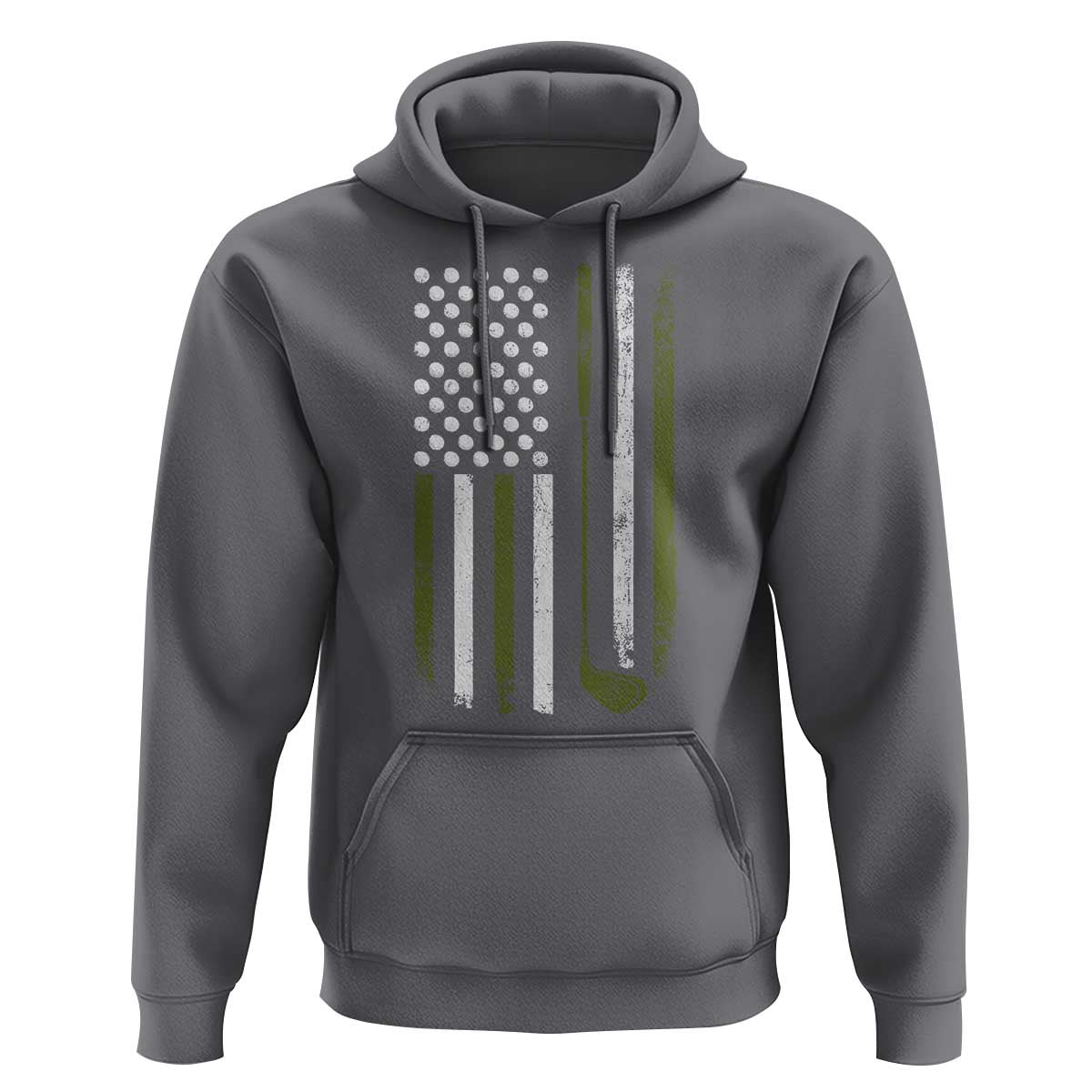 Retro American Flag Golf Hoodie Golfer Funny Golf Club Golfing