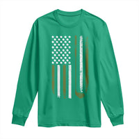 Retro American Flag Golf Long Sleeve Shirt Golfer Funny Golf Club Golfing