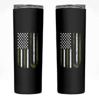 Retro American Flag Golf Skinny Tumbler Golfer Funny Golf Club Golfing