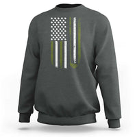 Retro American Flag Golf Sweatshirt Golfer Funny Golf Club Golfing
