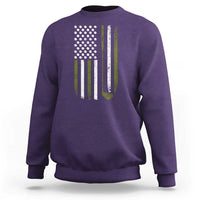 Retro American Flag Golf Sweatshirt Golfer Funny Golf Club Golfing