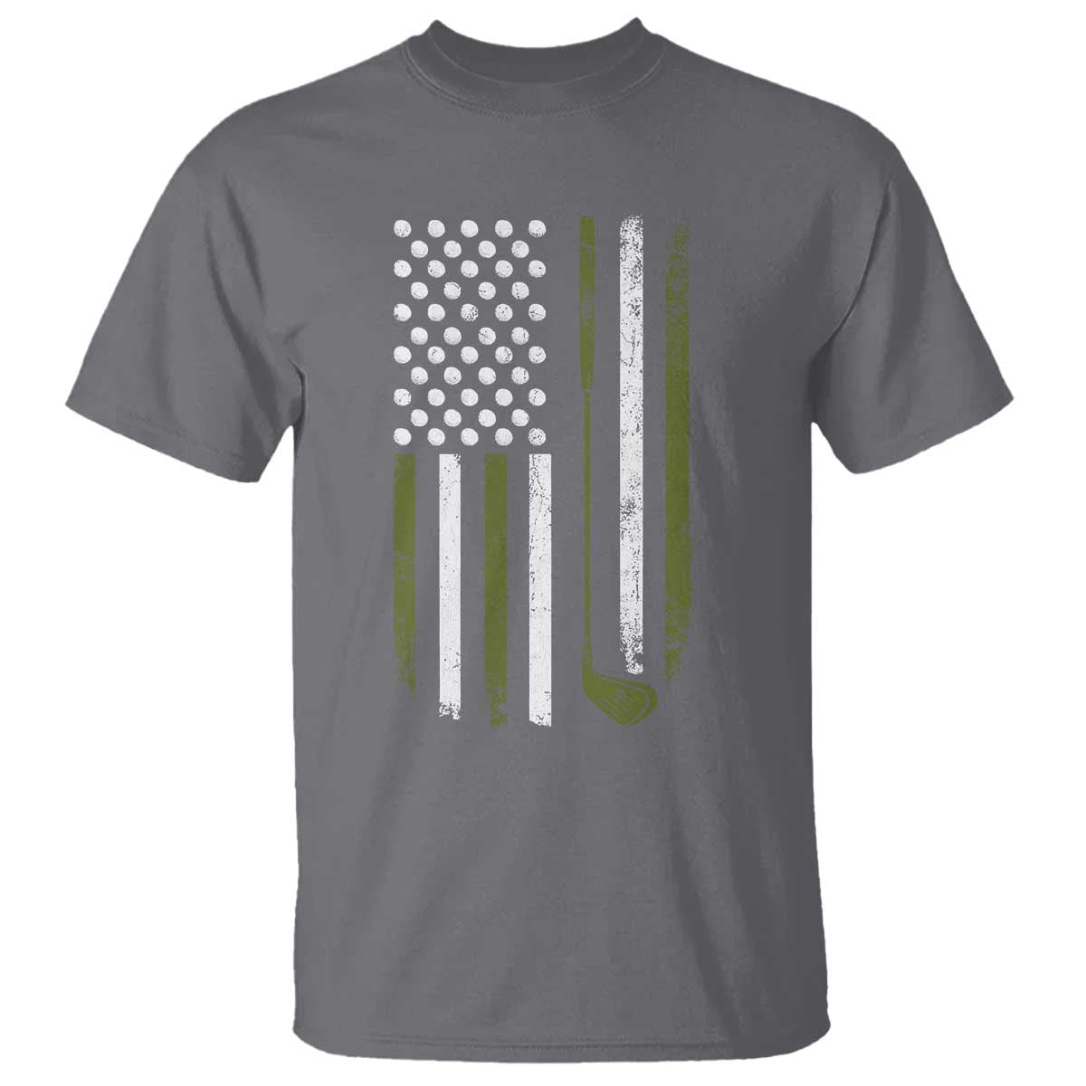 Retro American Flag Golf T Shirt Golfer Funny Golf Club Golfing