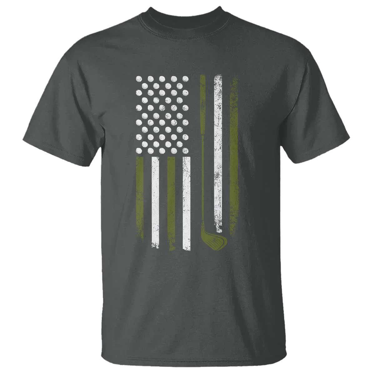 Retro American Flag Golf T Shirt Golfer Funny Golf Club Golfing