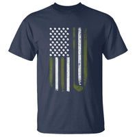 Retro American Flag Golf T Shirt Golfer Funny Golf Club Golfing